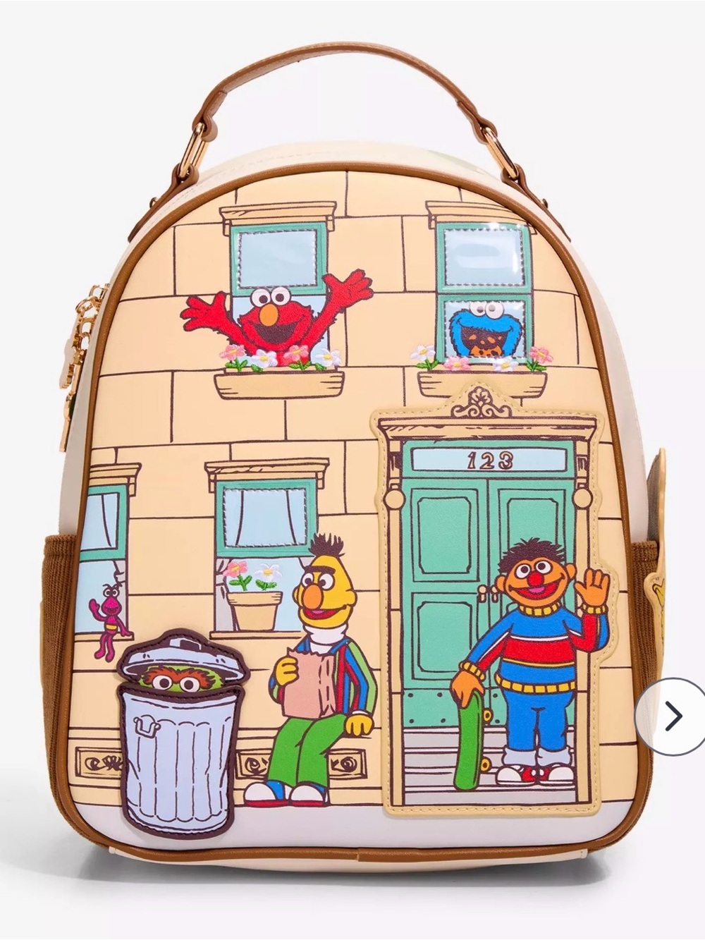 Sesame Street Tan Character Backpack